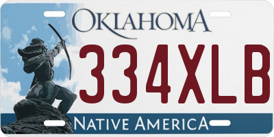 OK license plate 334XLB