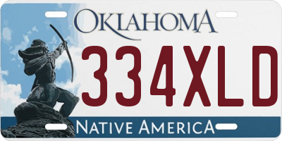 OK license plate 334XLD