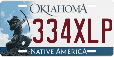 OK license plate 334XLP