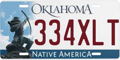 OK license plate 334XLT