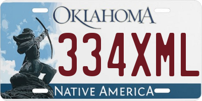 OK license plate 334XML