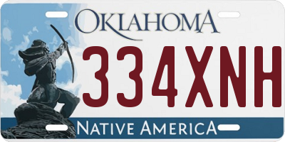 OK license plate 334XNH