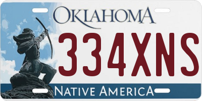 OK license plate 334XNS
