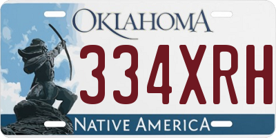 OK license plate 334XRH