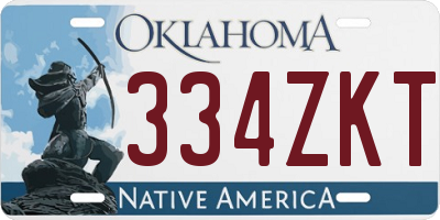 OK license plate 334ZKT