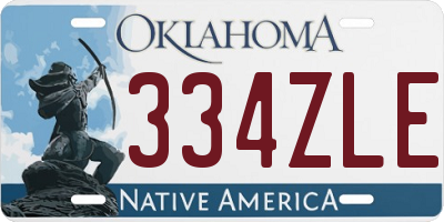 OK license plate 334ZLE