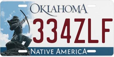OK license plate 334ZLF