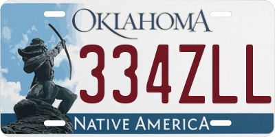 OK license plate 334ZLL