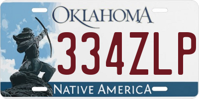 OK license plate 334ZLP