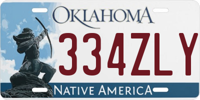OK license plate 334ZLY