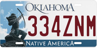 OK license plate 334ZNM