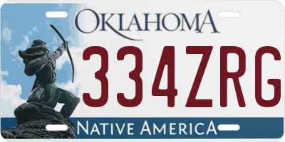 OK license plate 334ZRG