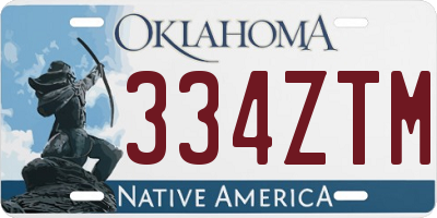 OK license plate 334ZTM