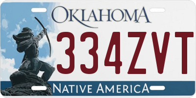 OK license plate 334ZVT