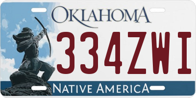 OK license plate 334ZWI