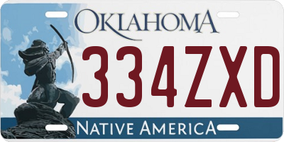 OK license plate 334ZXD