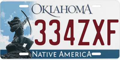 OK license plate 334ZXF