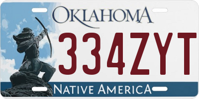 OK license plate 334ZYT