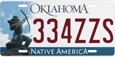 OK license plate 334ZZS