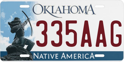 OK license plate 335AAG