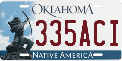 OK license plate 335ACI