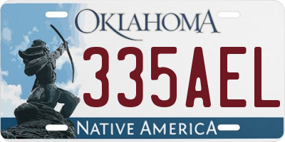 OK license plate 335AEL