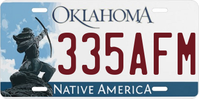OK license plate 335AFM