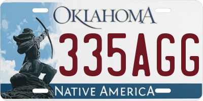 OK license plate 335AGG