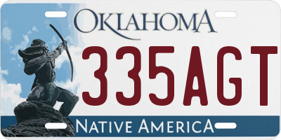 OK license plate 335AGT