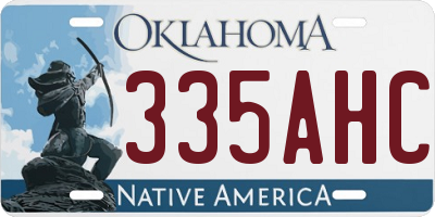 OK license plate 335AHC