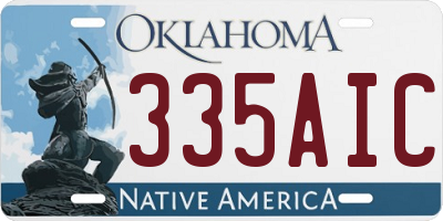 OK license plate 335AIC