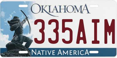 OK license plate 335AIM