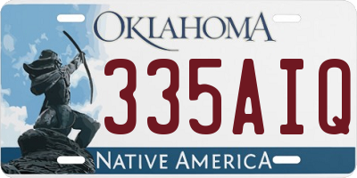 OK license plate 335AIQ