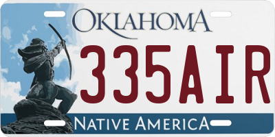 OK license plate 335AIR