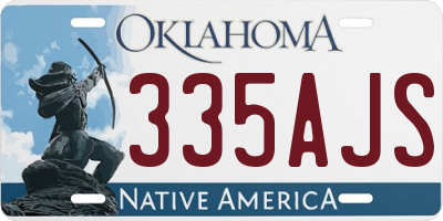 OK license plate 335AJS