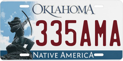 OK license plate 335AMA