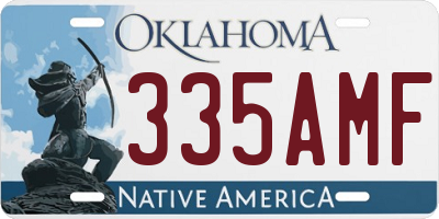 OK license plate 335AMF