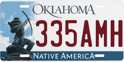 OK license plate 335AMH
