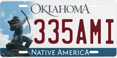OK license plate 335AMI