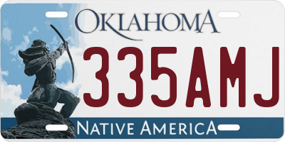 OK license plate 335AMJ