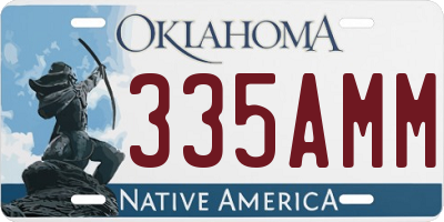 OK license plate 335AMM