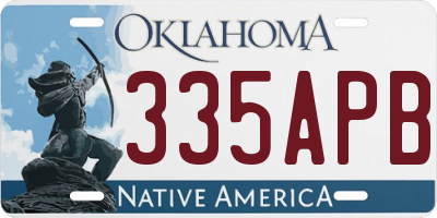 OK license plate 335APB