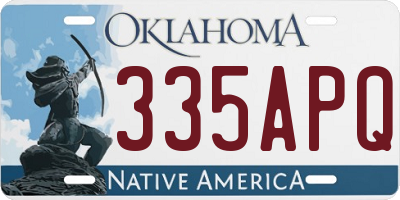 OK license plate 335APQ
