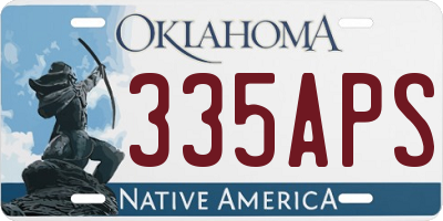 OK license plate 335APS