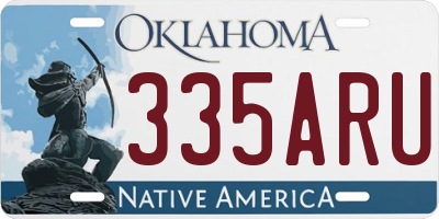 OK license plate 335ARU
