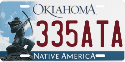 OK license plate 335ATA