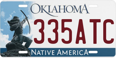 OK license plate 335ATC