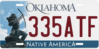 OK license plate 335ATF