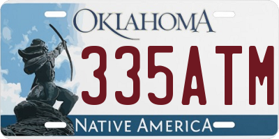 OK license plate 335ATM