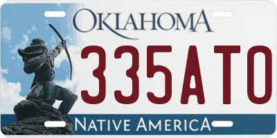 OK license plate 335ATO